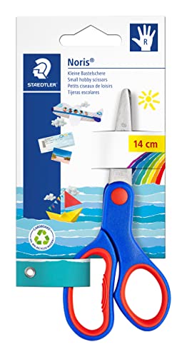 STAEDTLER 965 14 NBK Noris Club Bastelschere, ergonomische Griffzone, gerundete Klingen, hohe Schneidleistung, Länge: 14 cm im Sale